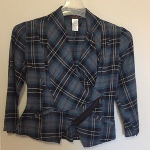 Blue flannel jacket NWOT